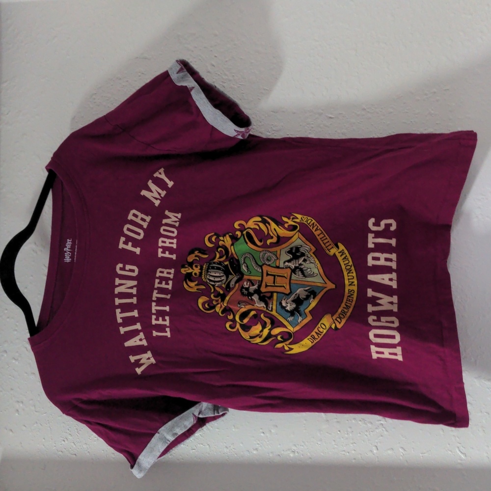 Harry Potter Hogwarts Letter Burgundy T-shirt Unisex Large